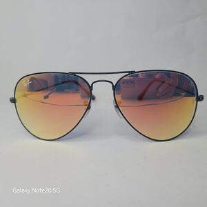 Ray-Ban Aviator Sunglasses with Orange Gradient Lenses